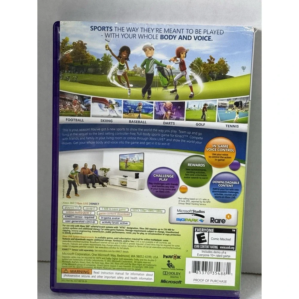 Kinect Sports Season Two Xbox 360 Kinect Game Complete‎